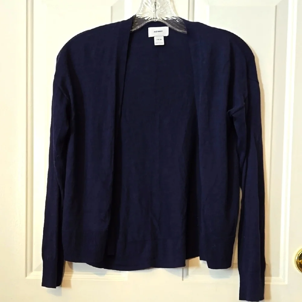 Old Navy Kids 10/12 LG, Navy, Blue, Cardigan, Sweater, Cover-Up, Lightweight